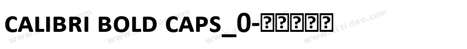 calibri bold caps_0字体转换